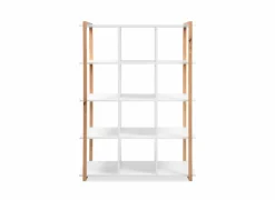 Boekenkast|Boekenkast|Boekenrek Denver 107x39x145cm - decor - wit & artisanale eik