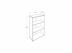 Rekken|Boekenkast|Boekenrek Meradi 72x34x109cm - melamine - bruin