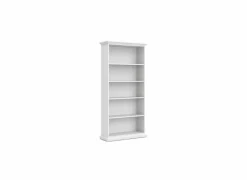 Boekenrek Paris 96x37x201cm - decor - wit- Boekenkast|Boekenkast
