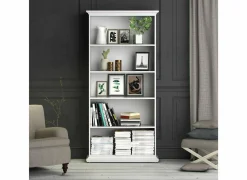 Boekenrek Paris 96x37x201cm - decor - wit- Boekenkast|Boekenkast