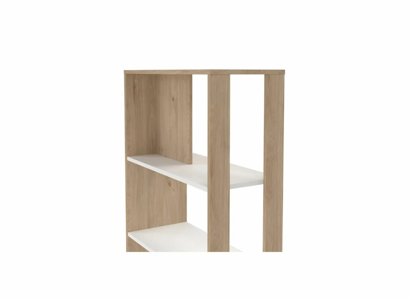 Boekenkast|Boekenkast|Boekenrek Sign 80x35x205cm - decor - jackson hickory bruin & wit