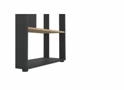 Boekenrek Sign 80x35x205cm - decor - jackson hickory bruin & matt grijs- Boekenkast|Boekenkast