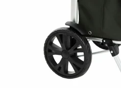Boodschappentrolley 45,5x36,5x97,5cm - aluminium & polyester - groen- Boodschappentrolleys|Boodschappentrolleys