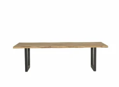 Boomstamtafel Scarface 240x110cm - sheesham massief - naturel- Eettafels