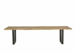 Boomstamtafel Scarface 300x110cm - sheesham massief - naturel- Eettafels