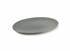 Salt & Pepper Bord Cirro  36x25,5cm - porselein - groen- Platte Borden