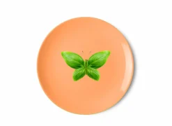 Platte Borden|Bord Vlinder Ø30,5cm - stoneware - oranje