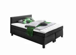 Boxspring BX1480 140x200cm - stof - antraciet- Boxsprings