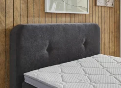 Compleet Bed|Tweepersoonsbedden|Boxspring BX1880  120x200cm - stof - grijs met opbergruimte