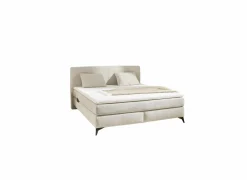 Compleet Bed|Tweepersoonsbedden|Boxspring Kira Max 160x200cm - stof - beige
