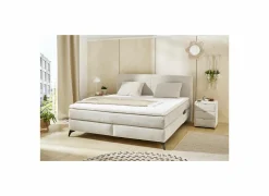 Compleet Bed|Tweepersoonsbedden|Boxspring Kira Max 180x200cm - stof - beige