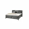 Compleet Bed|Tweepersoonsbedden|Boxspring Kira Mix 180x200cm - stof - donkergrijs