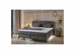 Compleet Bed|Tweepersoonsbedden|Boxspring Kira Mix 180x200cm - stof - donkergrijs