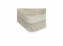 Broodtrommels|Broodmand Mayaj 25,5x11,5cm - metaal/stof - beige