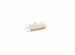 Broodmand voor stokbrood 39x14cm - hyacint - beige- Broodtrommels|Serveerschalen