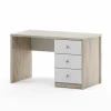 Bureau Evora 125x65x75cm - decor - ivory oak & wit- Bureau