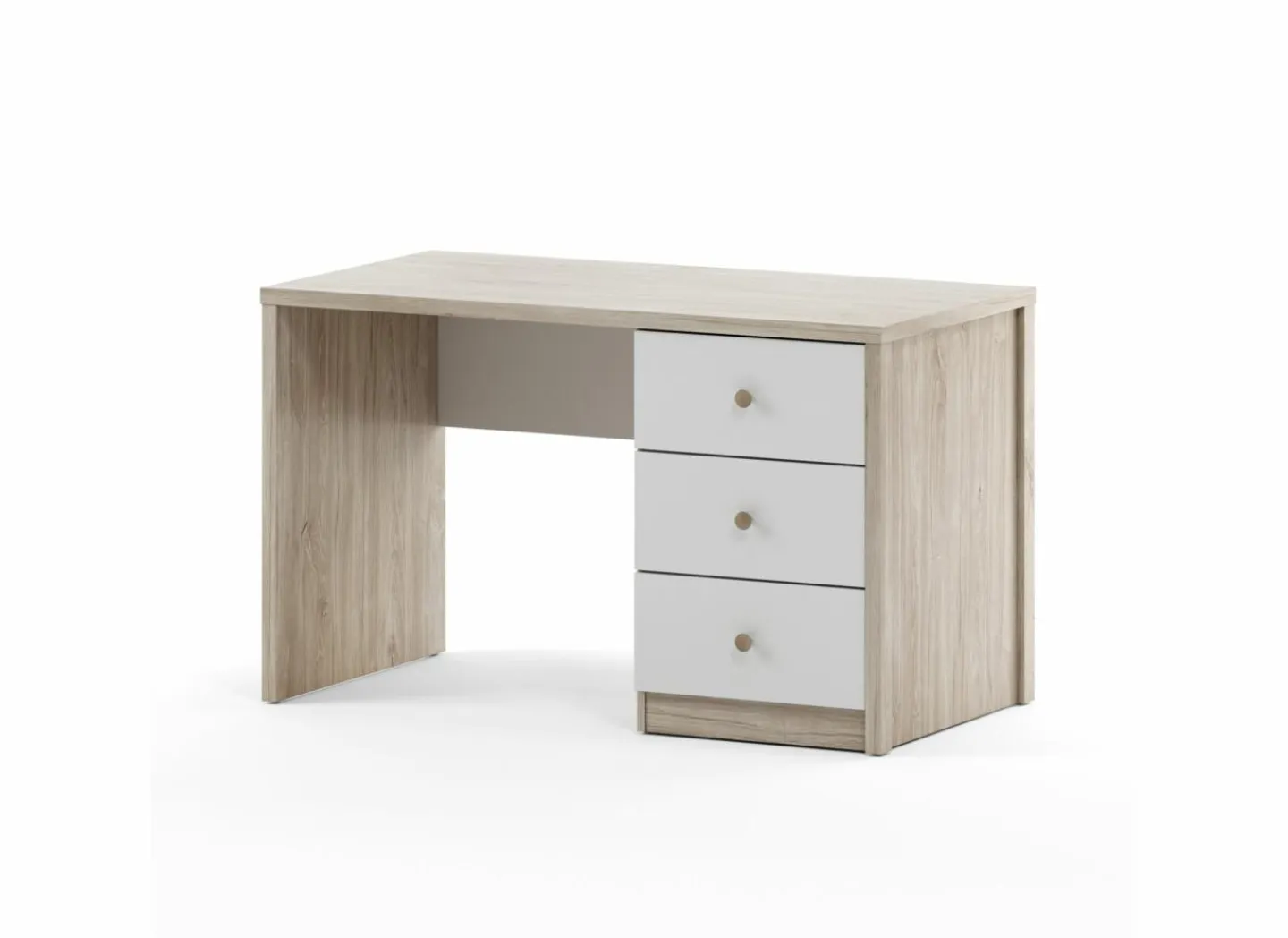 Bureau Evora 125x65x75cm - decor - ivory oak & wit- Bureau