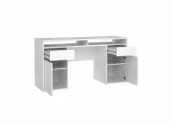 Bureau Function plus 149x48x78cm - decor - hoogglans wit- Woonkamer Bureau|Kinderbureaus