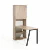 Bureau Home Office 72x130x188cm - decor - eik- Woonkamer Bureau|Kantoorbureau