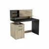 Bureau Malicia 122x59cm - decor - eik & zwart- Woonkamer Bureau|Kantoorbureau