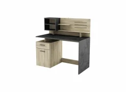 Bureau Malicia 122x59cm - decor - eik & zwart- Woonkamer Bureau|Kantoorbureau