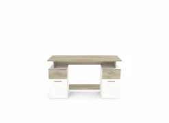 Demeyere Bureau Platon 135x55cm - decor - kronberg eik & wit- Woonkamer Bureau|Kantoorbureau
