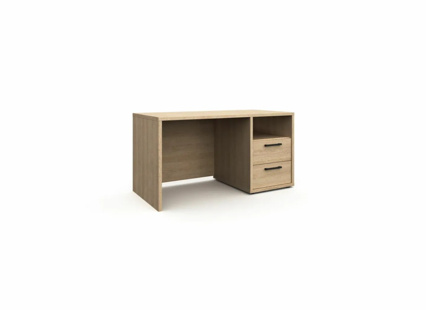 Bureau Tessa 138x66cm - melamine - zand eik- Bureau