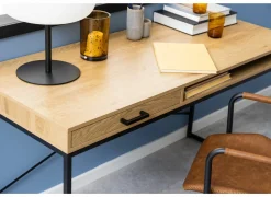 Bureau 140x58cm - decor - eik- Woonkamer Bureau