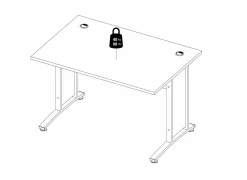 Kantoorbureau|Bureaublad Prima 120x80x3cm - decor - eik