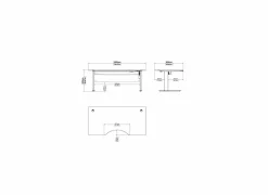 Kantoorbureau|Bureaublad Prima 180x90x69cm - melamine - wit