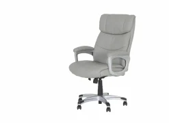 Bureaustoelen|Bureaustoelen|Bureaustoel Big Daddy 68x75,5x112cm - lederlook - grijs