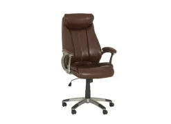 Bureaustoelen|Bureaustoelen|Bureaustoel Captain 66x66x124cm - lederlook - bruin