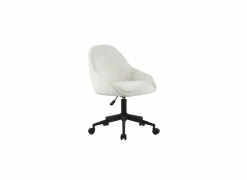 Bureaustoel Clover 56,5x61x87cm - stof - wit teddy- Bureaustoelen|Bureaustoelen