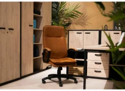 Bureaustoel Cougar 61x69,5x120cm - stof - bruin- Bureaustoelen|Bureaustoelen