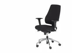 Bureaustoel Geronimo 66x61,5x104,5cm - stof - zwart- Bureaustoelen|Bureaustoelen