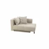 Chaise longue Rex Recamière  155x95x81cm - stof - lichtgrijs met bedfunctie- Zetelbedden|Fauteuils