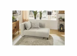 Chaise longue Rex Recamière  155x95x81cm - stof - lichtgrijs met bedfunctie- Zetelbedden|Fauteuils