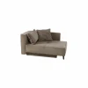 Zetelbedden|Fauteuils|Chaise longue Rex Recamière   155x95x81cm - stof - bruin met bedfunctie