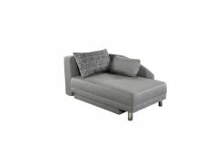 Slaapbanken|Fauteuils|Chaise longue Roy Recamière 149x90cm - stof - lichtgrijs met bedfunctie