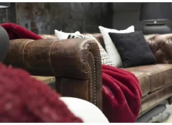 Chesterfield Stanley 4-zit - leder - bruin- Zetels