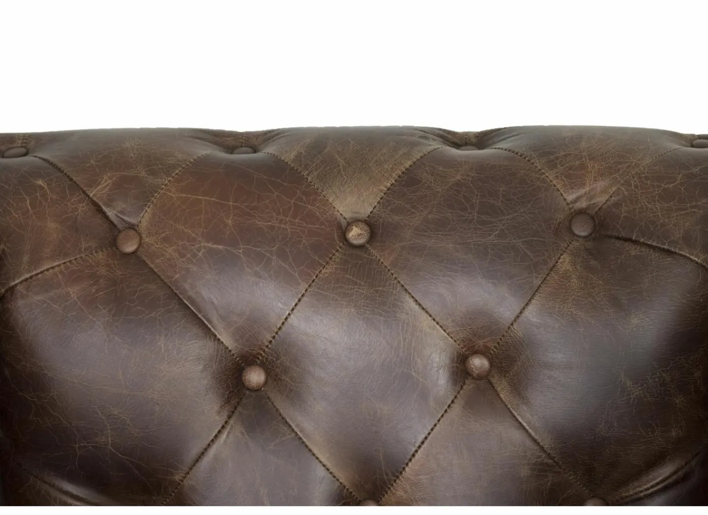 Chesterfield Stanley 4-zit - leder - bruin- Zetels