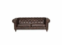 Chesterfield Stanley 2-zit - leder - bruin- 2-Zits Zetels|Zetels