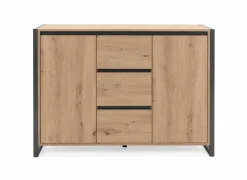 Commode Denver 120cm - decor - artisanale eik & anthraciet- Commode|Commode