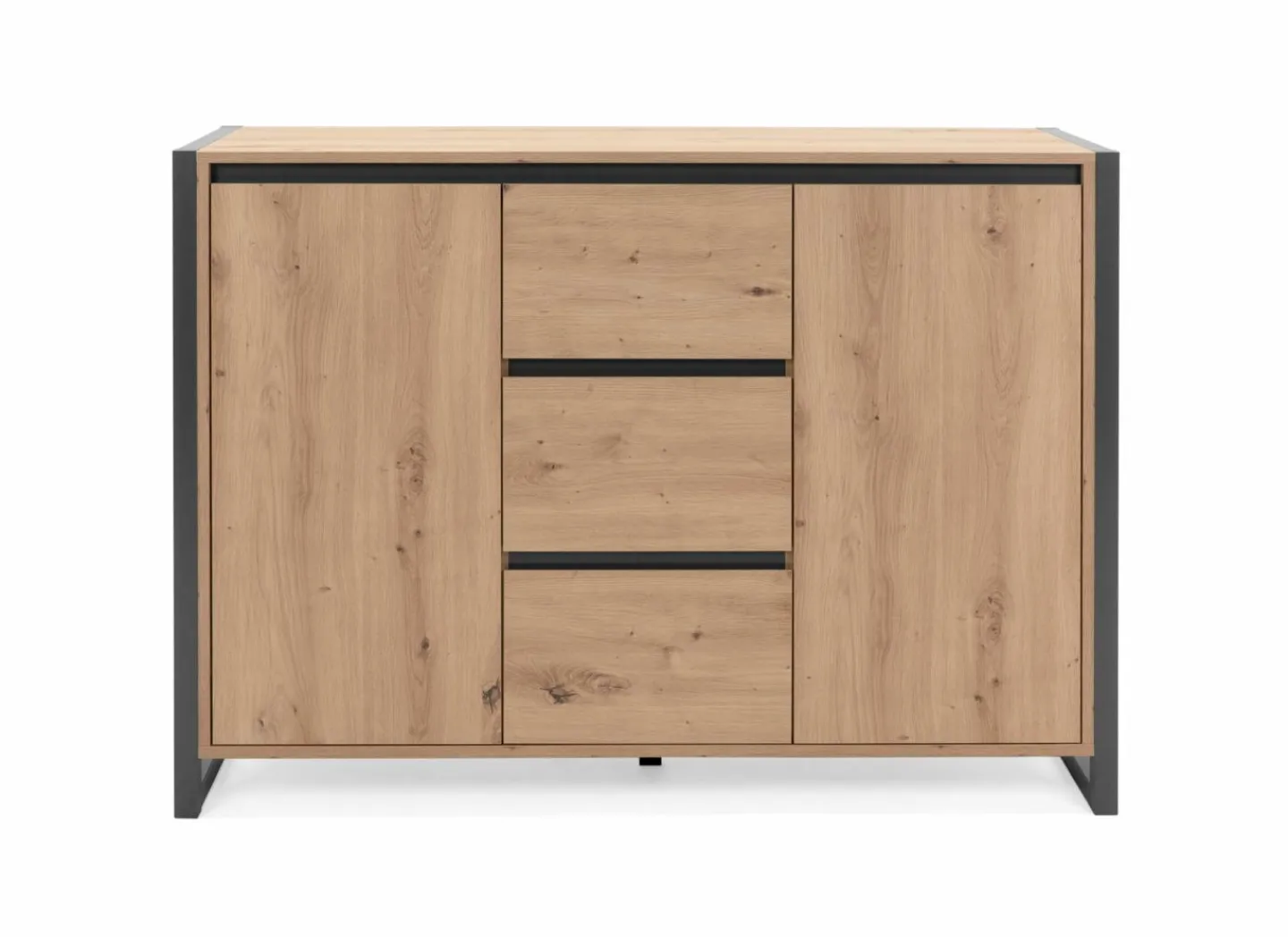 Commode Denver 120cm - decor - artisanale eik & anthraciet- Commode|Commode