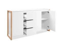 Commode|Commode|Commode Denver 160x40x88cm - decor - wit & artisanale eik