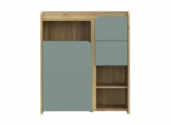 Commode|Commode|Commode Hoa 105x41x120cm - decor - mauvella eik & groen