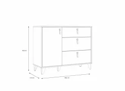 Commode|Commodes|Commode Lya 108x42x86cm - decor - cabezone oak & mauvella oak