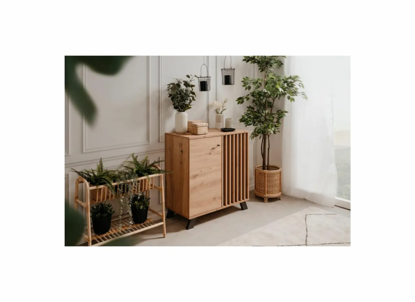 Commode|Commode|Commode Medan 80x40x85cm - melamine - artisanale eik