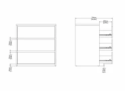 Commode Next 80x48x84cm - decor - wit/jackson hickory- Commode|Commode