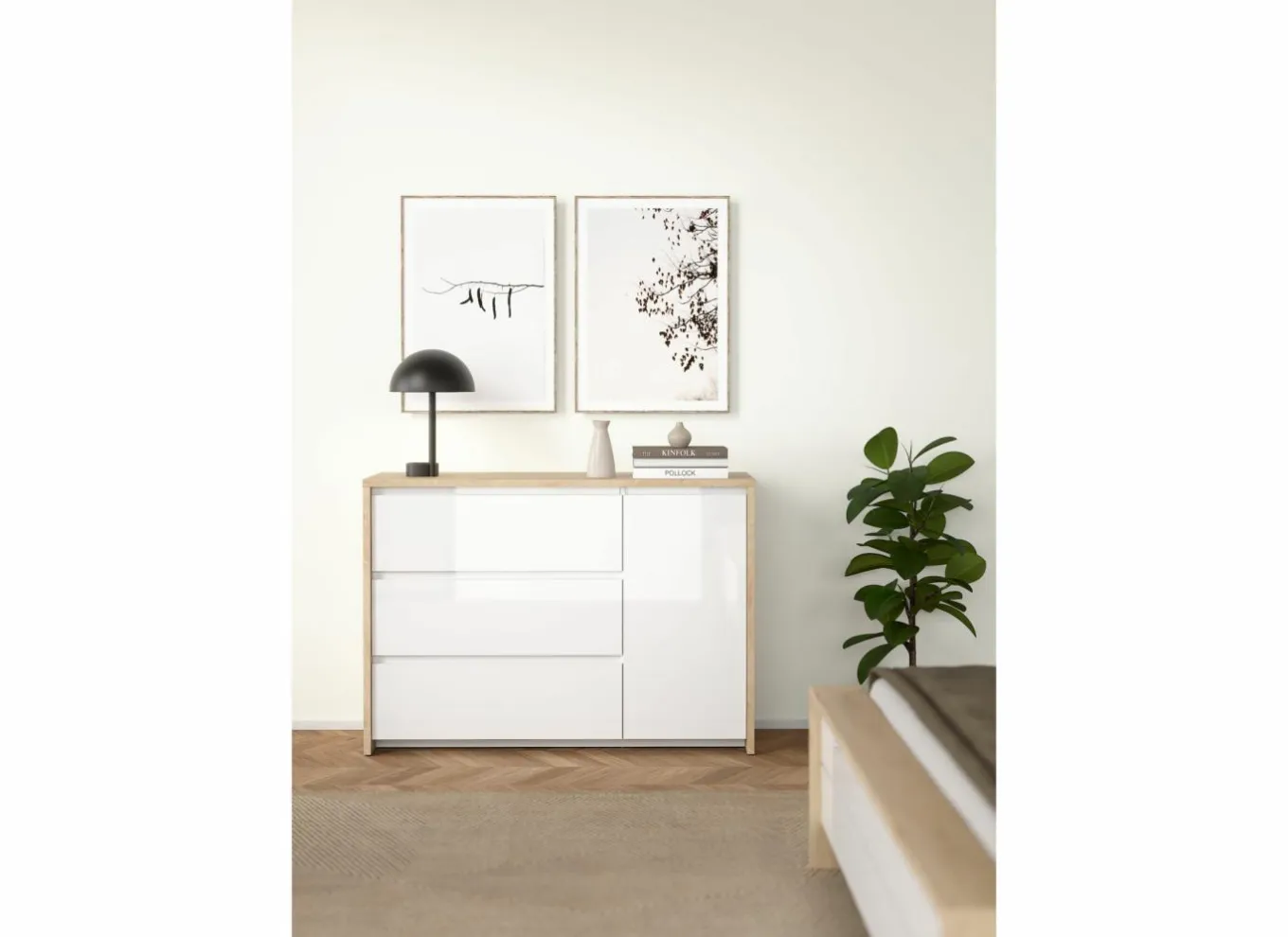 Commode|Commode|Commode Next 119x48x84cm - decor - wit/jackson hickory